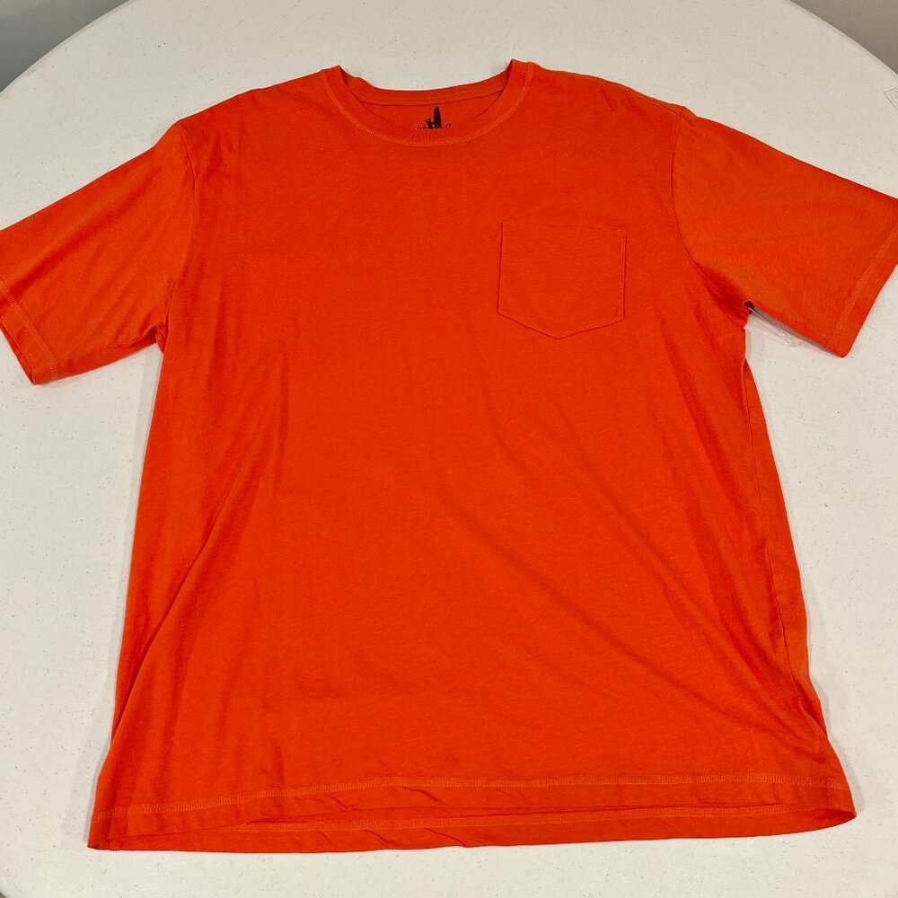 Johnnie-O Heathered Tyler T-Shirt Mens XL orange Pocket Tee Beach Casual NWOT